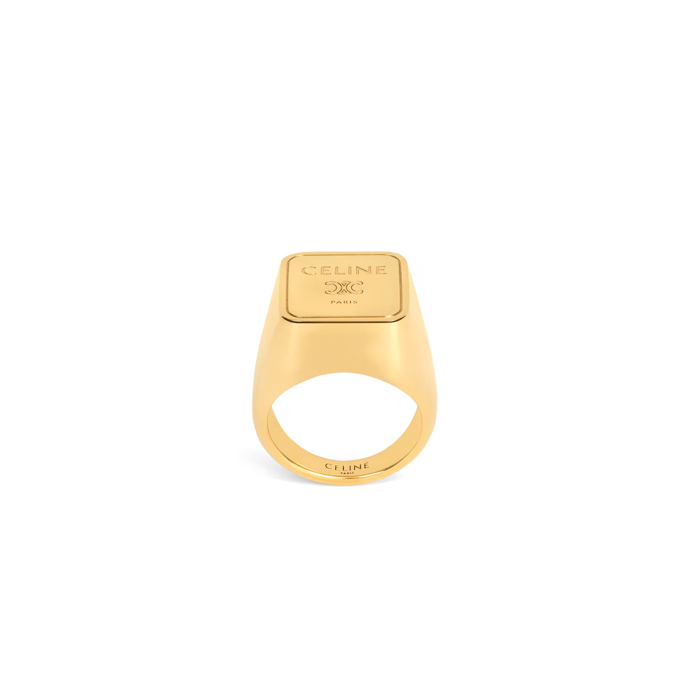 CELINE TRIOMPHE SQUARE SIGNET RING B104W6BRA.35OR